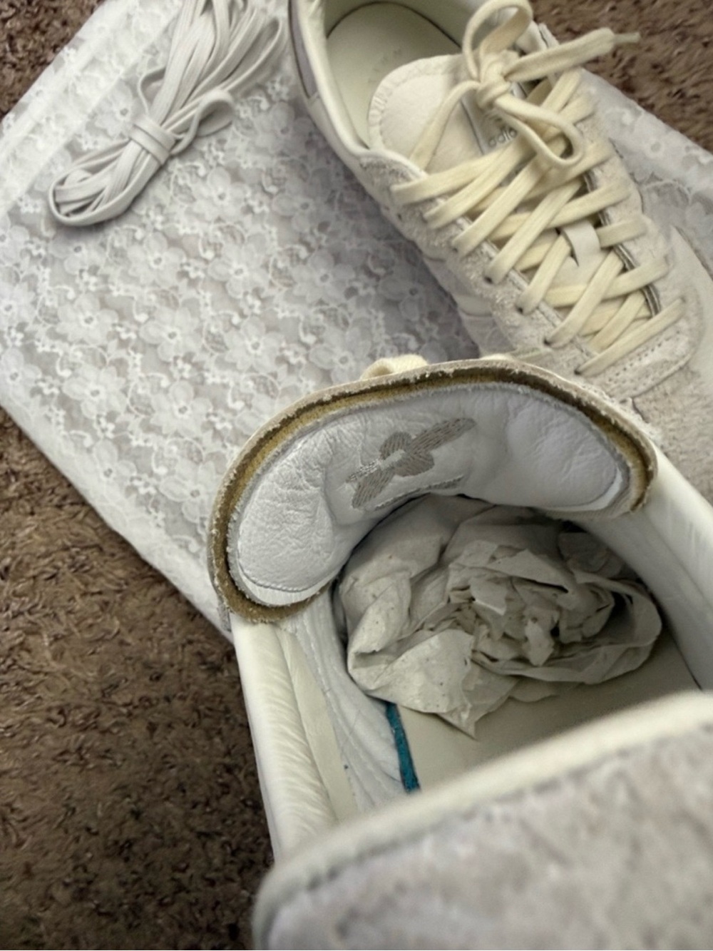 adidas x Naked Copenhagen Samba OG Lace Cream White Off White Sneaker JI3993 W10 - Picture 12 of 16